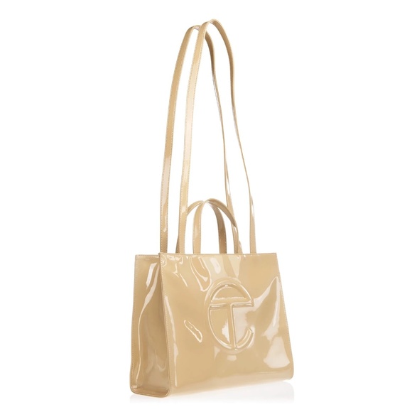 NWT - Telfar Medium Shopping Bag - Khaki Patent - Picture 3 of 5